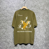 Amiri t shirts hollywood eagle printing short sleeve