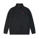 Ralph Lauren Knitted sweaters RL Ralph Pony Standard Vintage Half Zip Sweater Loose Lazy Wind Knitted