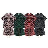 Rhude T Shirt Zebra Letter Embroidery Casual Short Sleeve Shirt, Shorts