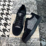 Louboutin-style red bottom shoes european station cl electric embroidery rivets red bottom sneakers easiest for matchtrendycouple style casual shoes guangdong