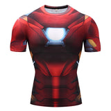 Marvel T Shirt Tight Men's Sports Fitness 3D Men's Clothing