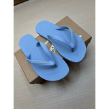 Louboutin-style red bottom shoes european station clbest selling red bottom summerflats rubber flip-flops casual beach sandals outdoor men's shoes