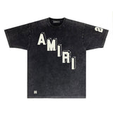 Amiri Washed Distressed T Shirt Printed Trendy Pure Cotton