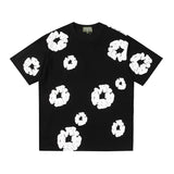 Denim Tears Outfit: T Shirt/Shorts (Separate Purchase Options) Puff Print Short Sleeve T-shirt Loose Couple Shorts Suit