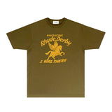 Rhude T Shirts Printed Trendy Pure Cotton