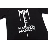 Marilyn Manson T Shirt VTG Portrait Printing Short Sleeve Loose round Neck T-shirt for Men and Women