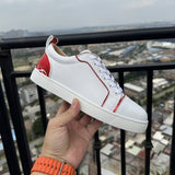 Louboutin-style red bottom shoes european station cl electric embroidery rivets red bottom sneakers easiest for matchtrendycouple style casual shoes guangdong