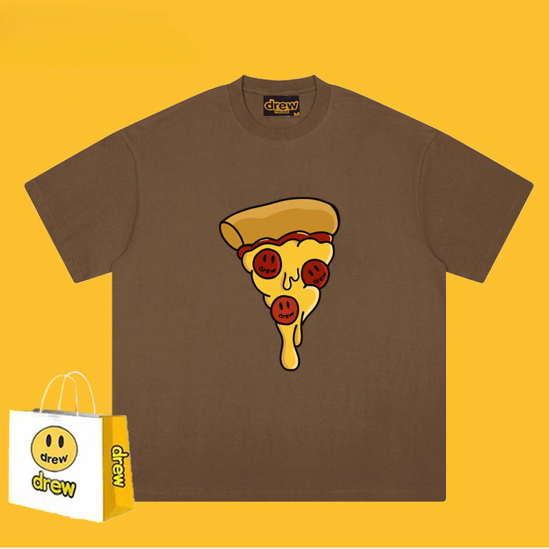 Drew T Shirts Pizza Smiley T-shirt