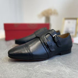 Louboutin-style red bottom shoes embroidered shoes fashioneasiest for matchcasual business thick sole glossy gentleman leather shoes red bottom wedding cl men's shoes