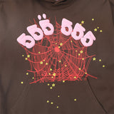 Sp5der Hoodie Cobweb Puff Print Pure Cotton