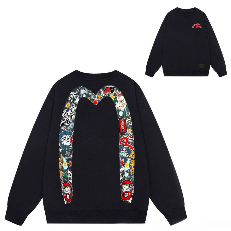 Evisu Sweatshirts Loose Casual Unisex Sweatshirts