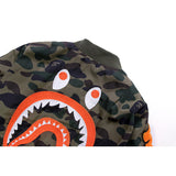Shark Print Coat Autumn And Winter Thickened Cotton Coat Jacket Youth Camouflage Personality Baseball Uniform Cotton Clothes