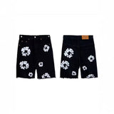 Denim Tears Shorts Summer Men's and Women's Loose Casual Denim Shorts