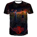 Stranger Things T Shirt Stranger Things Peripheral 3D Color Printing Adult Men's Short Sleeved T-shirt Summer