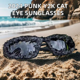 Trendy punk glasses special-shaped gothic style
