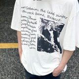 Men Vintage T-Shirts Vintage Washed Bieber Short Sleeves Vintage Casual