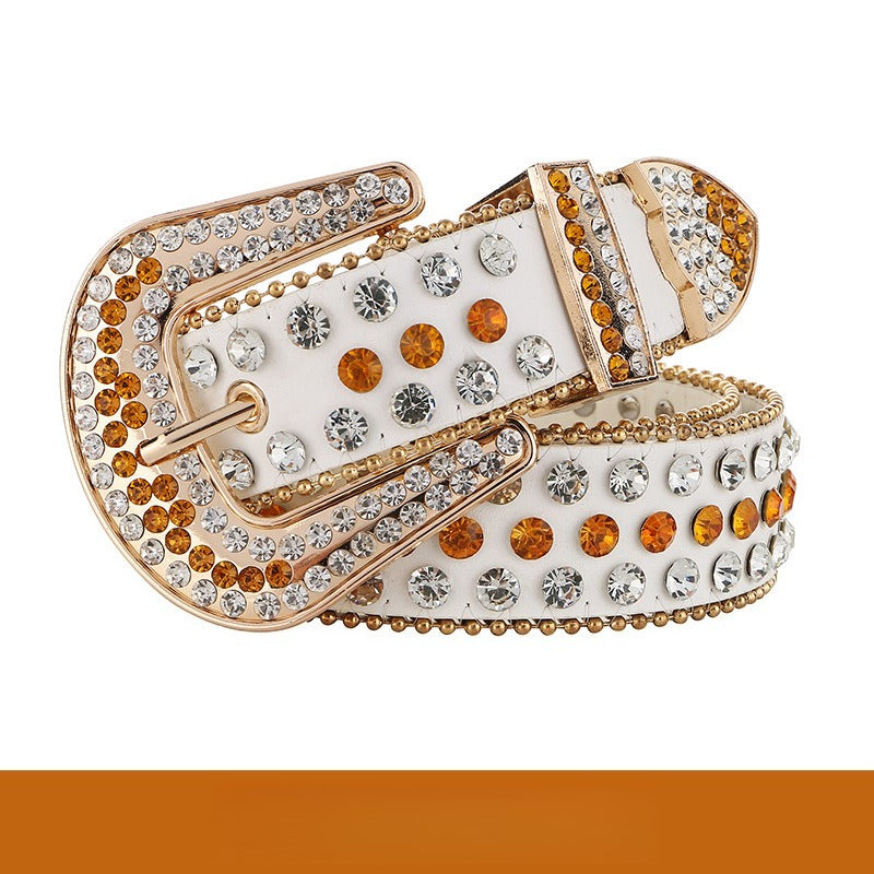 Hip-Hop Punk Rhinestone Belt