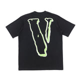 Vlone T Shirts Big V Figure Printing Stylish Loose Short Sleeve T-shirt Men and Women