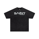 Saint Michael T Shirt Vintage Distressed Loose-Fitting Casual T-shirt