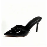 Louboutin-style red bottom shoes exportfrenchcl red bottom women's stiletto shoes sexy pointed toe flatsflats high heels fish mouth women's shoes