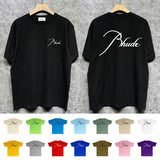 Rhude T Shirts Printed Trendy Pure Cotton