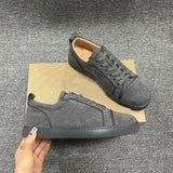 Louboutin-style red bottom shoes european station export model: cl red bottom studded shoes embroider men's sneakers black casualcouple model