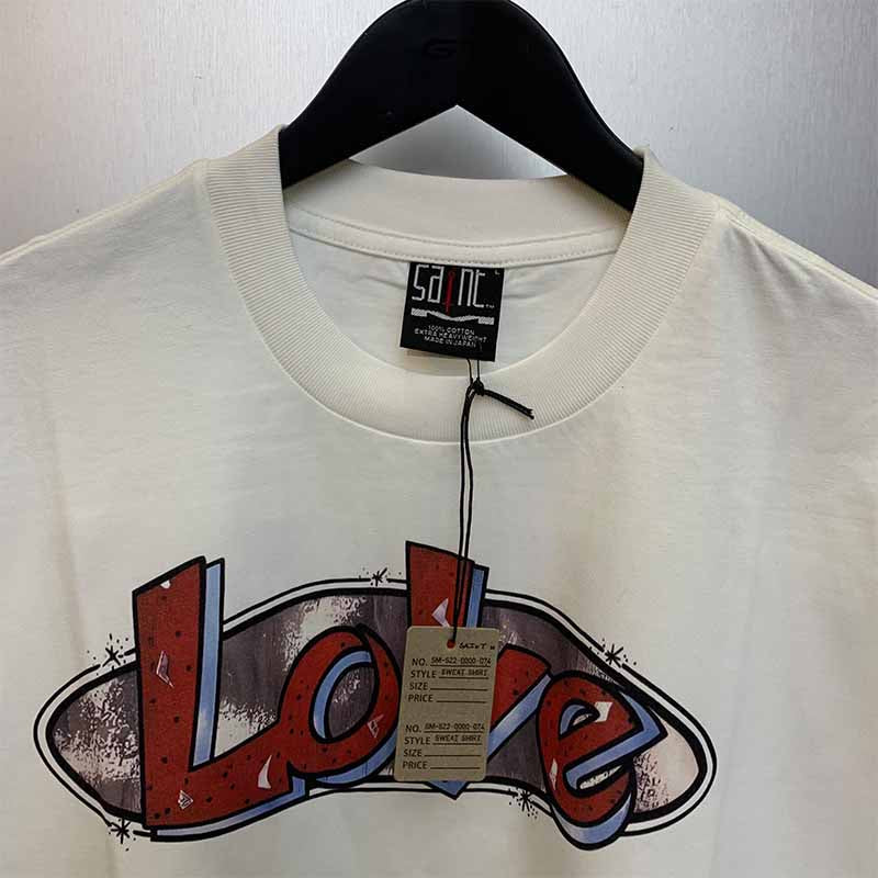 SAINT MICHAEL Vintage T Shirt Love Cupid Short Sleeve