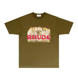Rhude T Shirts Printed Trendy Pure Cotton