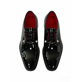 Louboutin-style red bottom shoes genuine leather men derby shoes cl patent leather red bottom shoes tie backcasual leather shoes height increasing groom wedding shoes