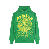 Sp5der Hoodie Cobweb Puff Print Pure Cotton