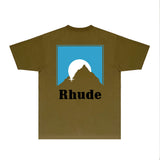 Rhude T Shirts Printed Trendy Pure Cotton