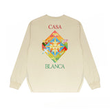 Casablanca Long sleeve T-shirt Letter Painted Print Loose