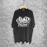 Amiri washed t-shirt stereo hollywood short sleeves