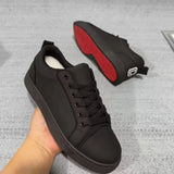 Louboutin-style red bottom shoes europeancl rivetstrendy men's shoes red bottom sneakersfashioneasiest for matchbest selling breathable casual shoes