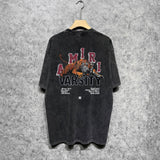 Amiri washed t-shirt letter tiger printing short sleeves