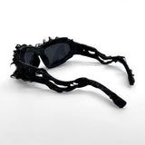 Trendy punk glasses y2k epoxy resin irregular shape