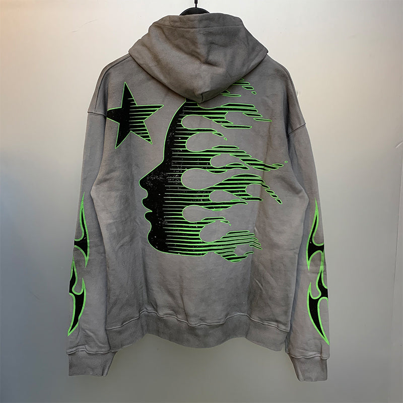 HS Hoodie Retro Printed Loose Autumn and winter