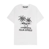 Palm Angels T Shirts Palm Angels Sketch Printed Short Sleeve T-shirt