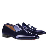 Louboutin-style red bottom shoes spring and summer аcl red bottom gentleman leather shoes men's genuine leather patent leather british style casual youth breathable large size business