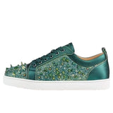 Louboutin-style red bottom shoes cl andgz men's shoes cowhide low-top women's shoes sneakers casualeasiest for match rhinestone rivet design casual shoes men's spring