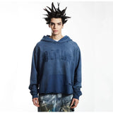 Mens Vintage T-Shirts Saint Michael Washing vintage Loose Hooded Sweater Hoodie