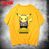 Men and Women Pokemon Pikachu T Shirt Pikachu Short Sleeve T-shirt