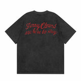 SAINT MICHAEL Vintage T Shirt Direct Spray Washing Water Old Short Sleeve