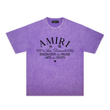 Amiri Washed Distressed T Shirt Printed Trendy Pure Cotton