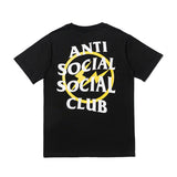 Anti Social Club T Shirt Summer Print Men's Short Sleeve T-shirt