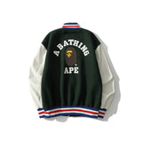 Shark Print Jacket Men'S And Women'S Youth Fashion Street Baseball Jacket Jacket