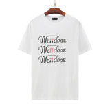 We11 Done T Shirts Letter Print Loose Large Size Men and Women Same Style