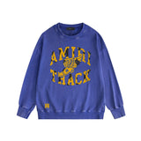 Amiri Distressed Sweatshirt Printed Trendy Pure Cotton