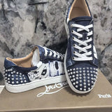Louboutin-style red bottom shoes europeancl red bottom shoes d trendy men's shoes breathable flats sneakers rivets casualeasiest for matchfashion