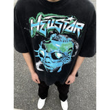 Mens Vintage T-Shirts VINTAGE Old Printed Crew Neck Short Sleeve T-Shirt